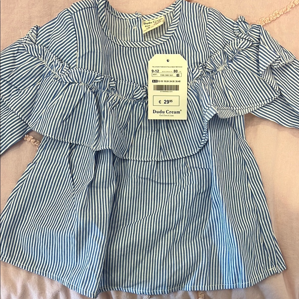 Blue Striped Kids Top